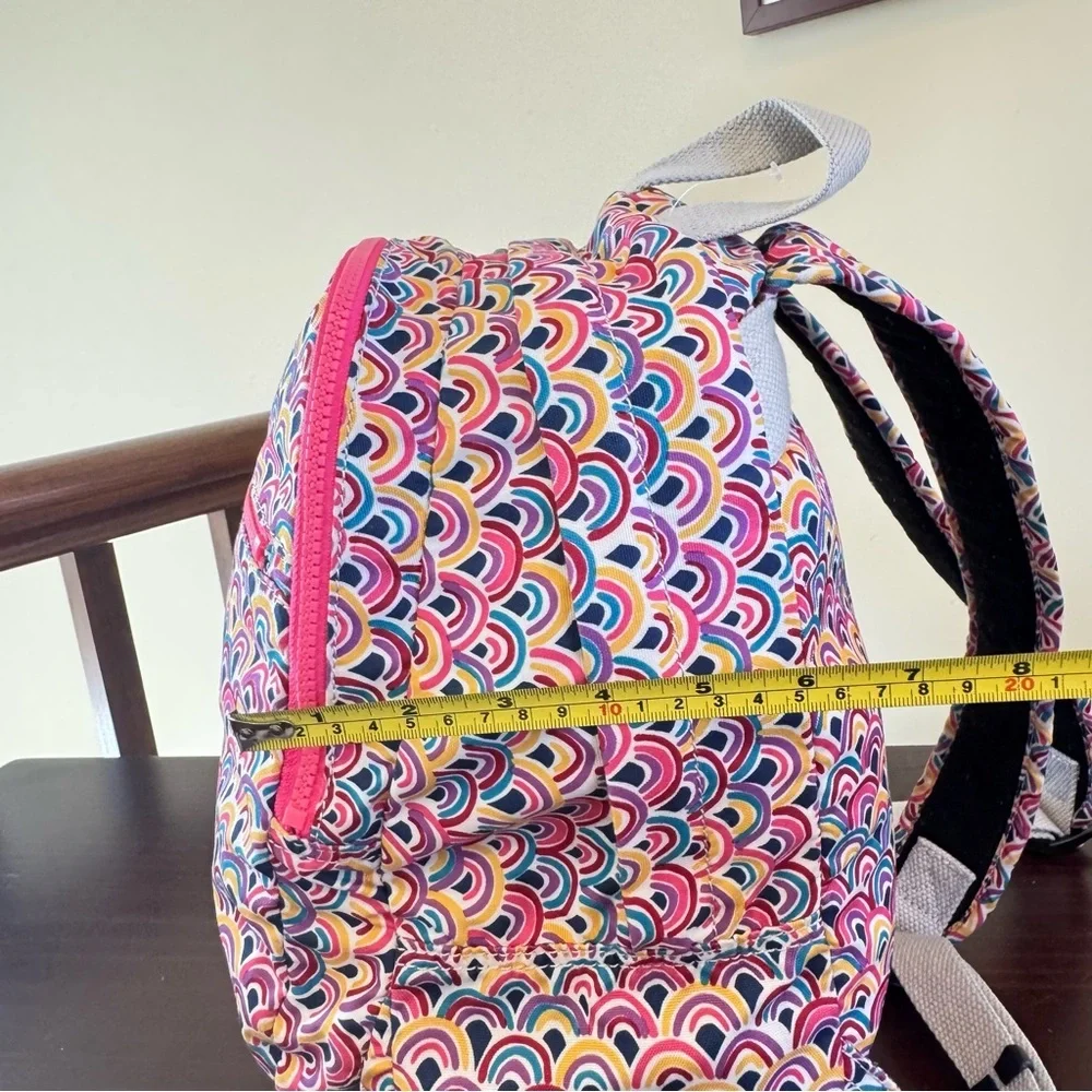 Kipling, Challenger, pink rainbow live light, Peacock, prism, fabric backpack